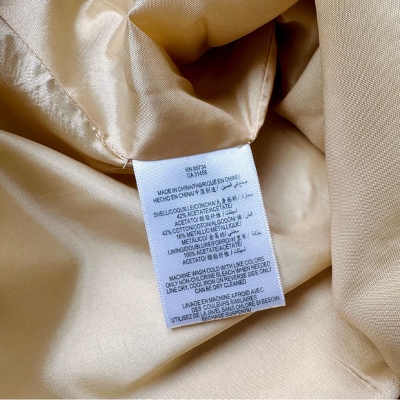 Max and Cleo Strapless Gold Brocade Dress - Picture 6 of 7